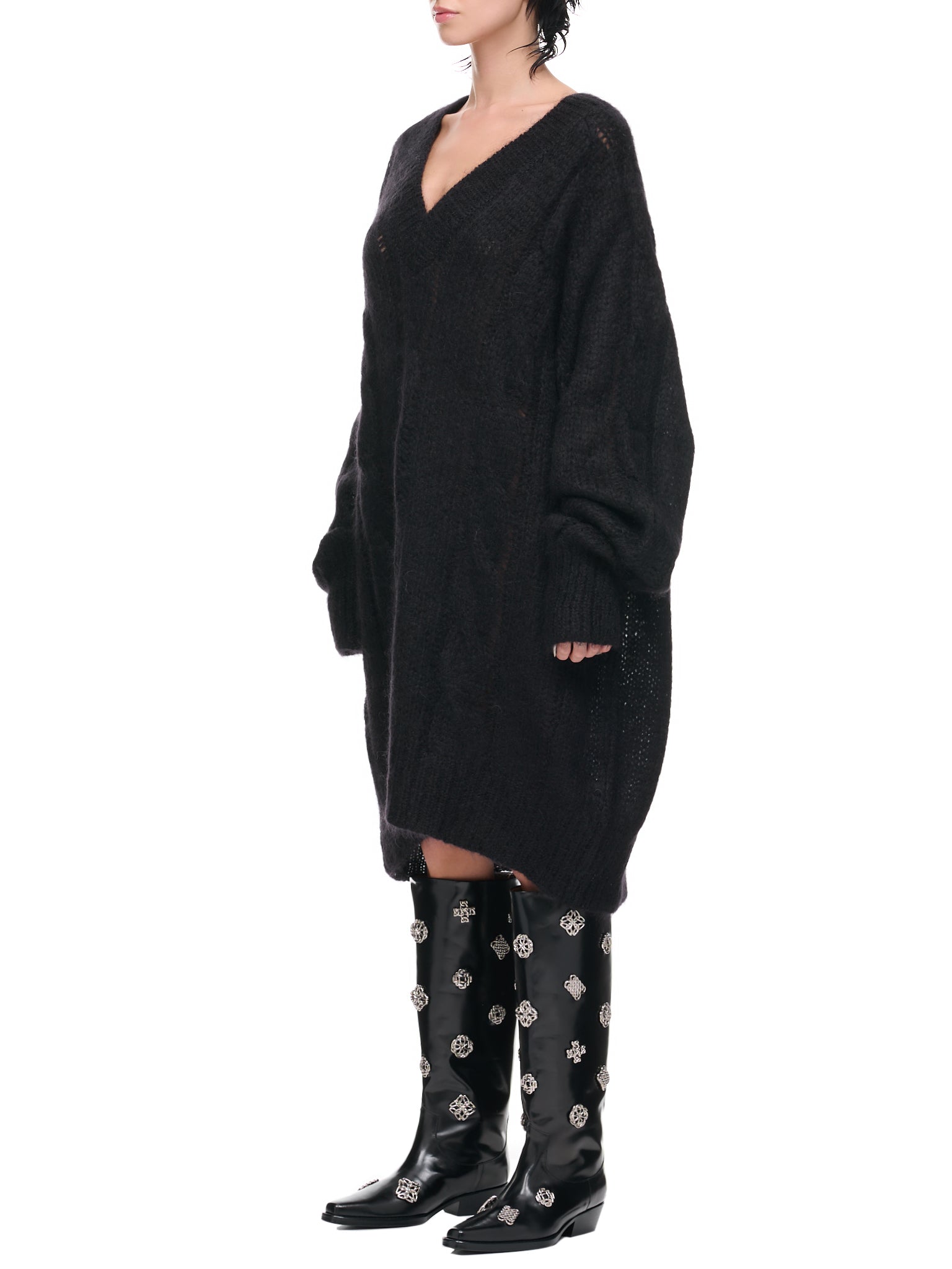 Xl Cable Knit Dress (VAQ04N001-BLACK)