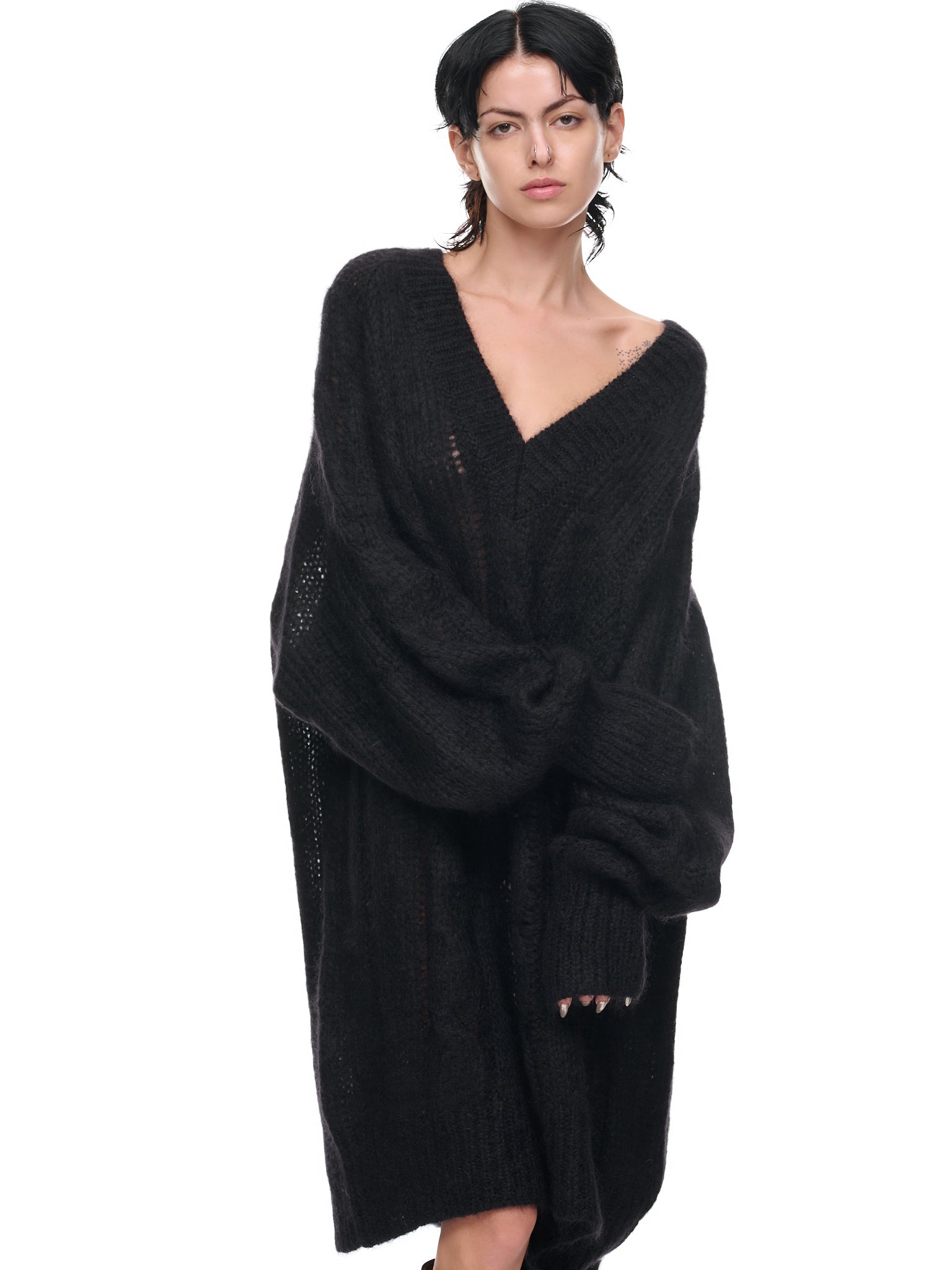 Xl Cable Knit Dress (VAQ04N001-BLACK)