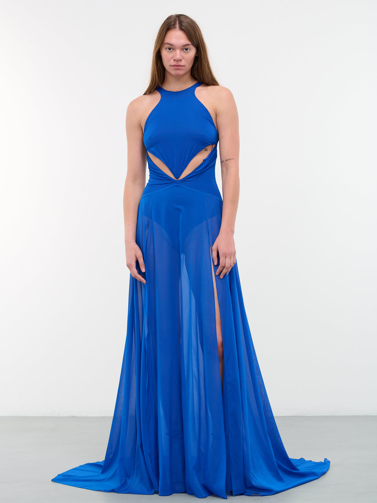 Fluid Maxi Dress (VEWW50001C-421-MEDIUM-BLUE)