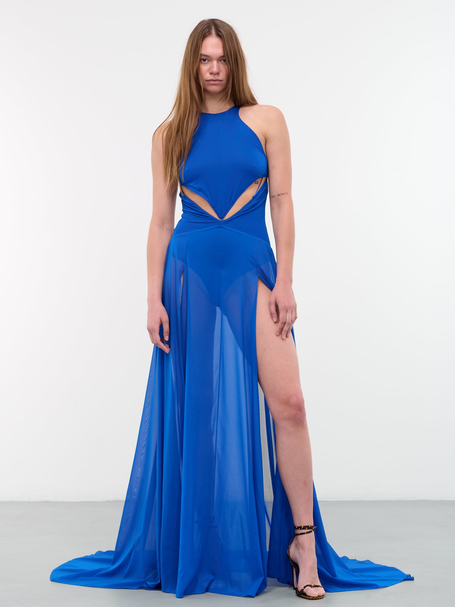 Fluid Maxi Dress (VEWW50001C-421-MEDIUM-BLUE)