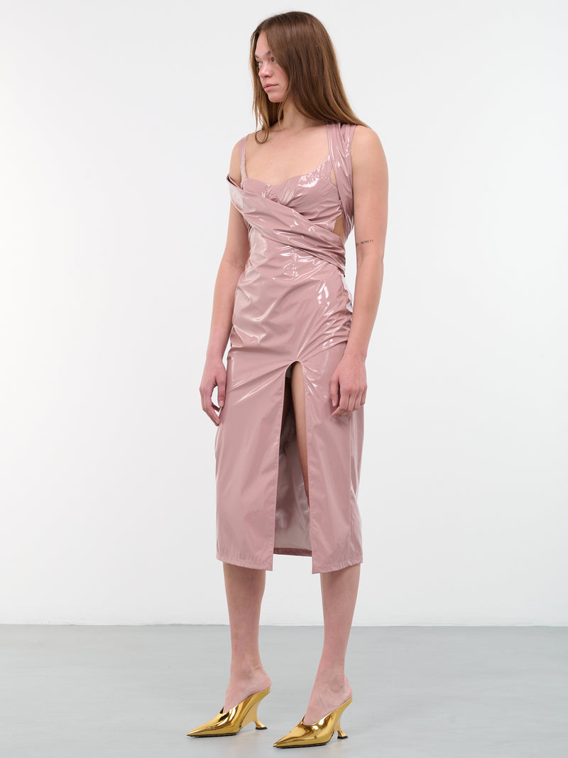 Bustier Midi Dress (VEWW50000A-654-DARK-PINK)