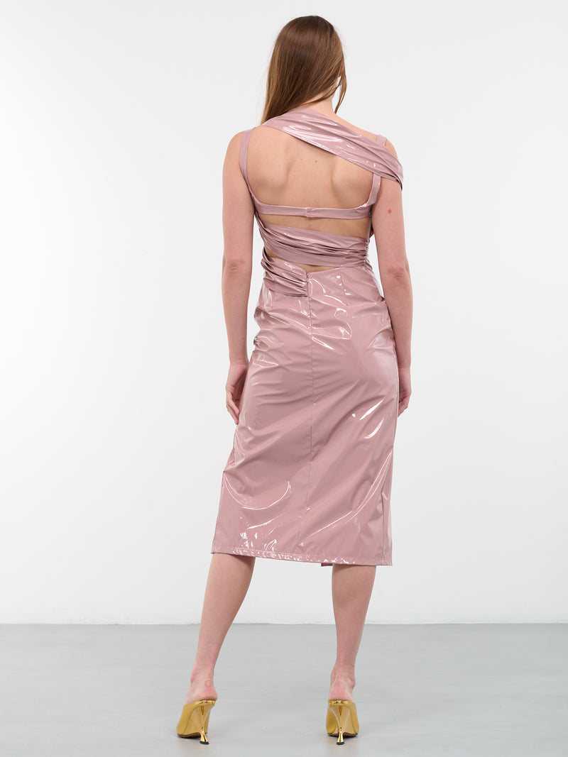 Bustier Midi Dress (VEWW50000A-654-DARK-PINK)