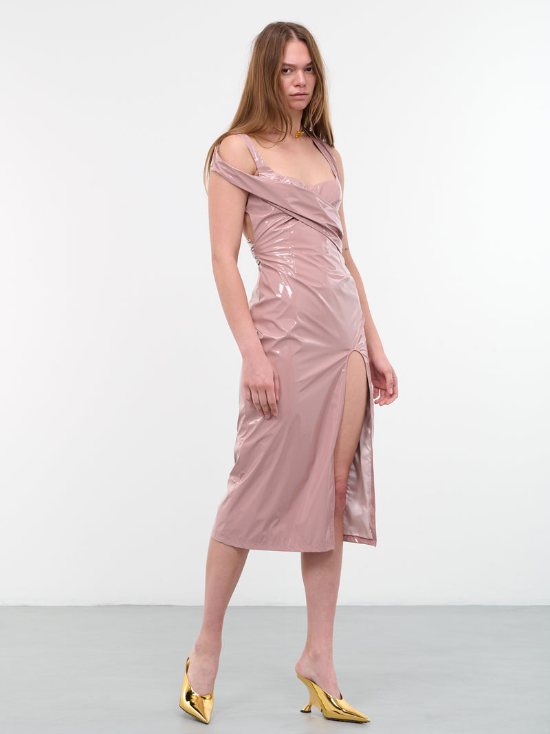 Bustier Midi Dress (VEWW50000A-654-DARK-PINK)