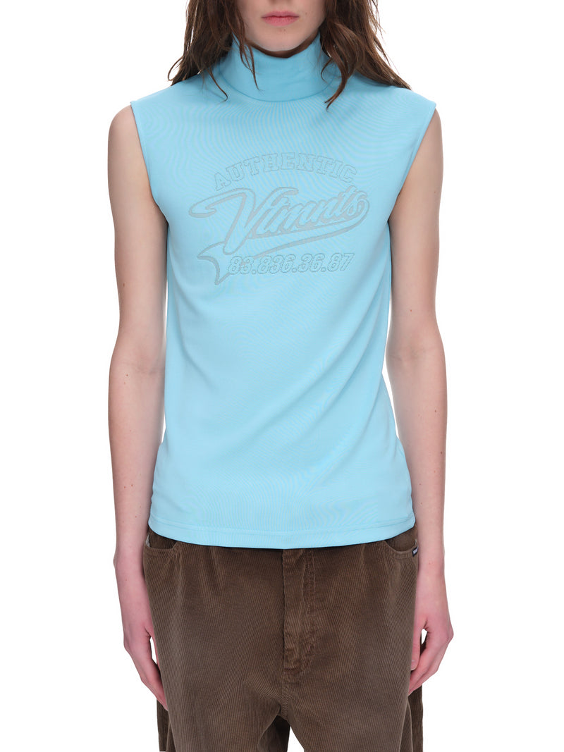 VTMNTS Slogan Print Sleeveless Top | H. Lorenzo - front