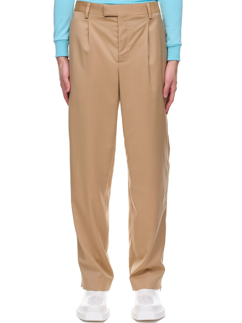 Tonal One-Pleat Tailored Pants (VL14PA200S-SALTY-CARAMEL)