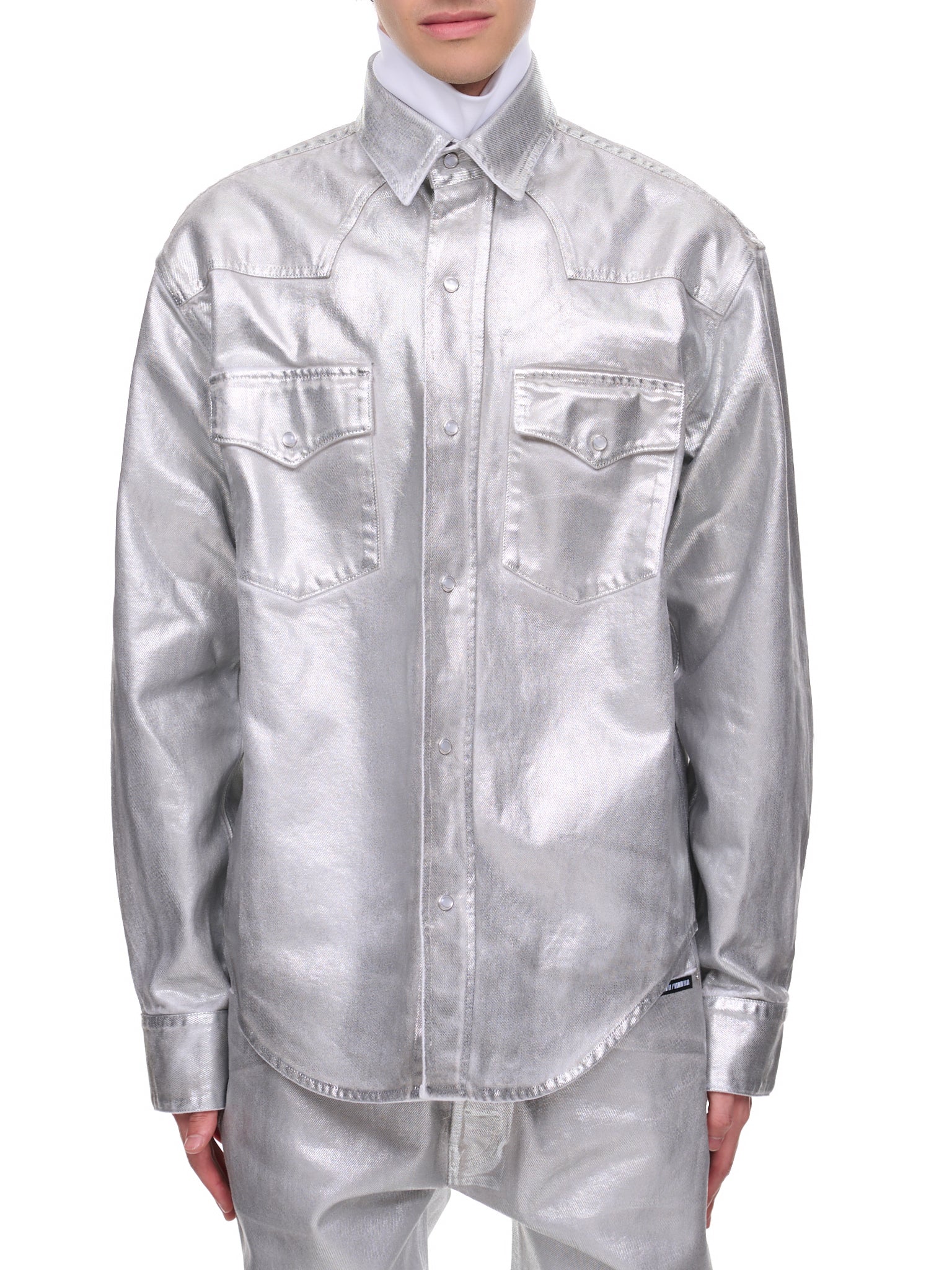 Metallic Denim Shirt (VL14SH600M-METALLIC)