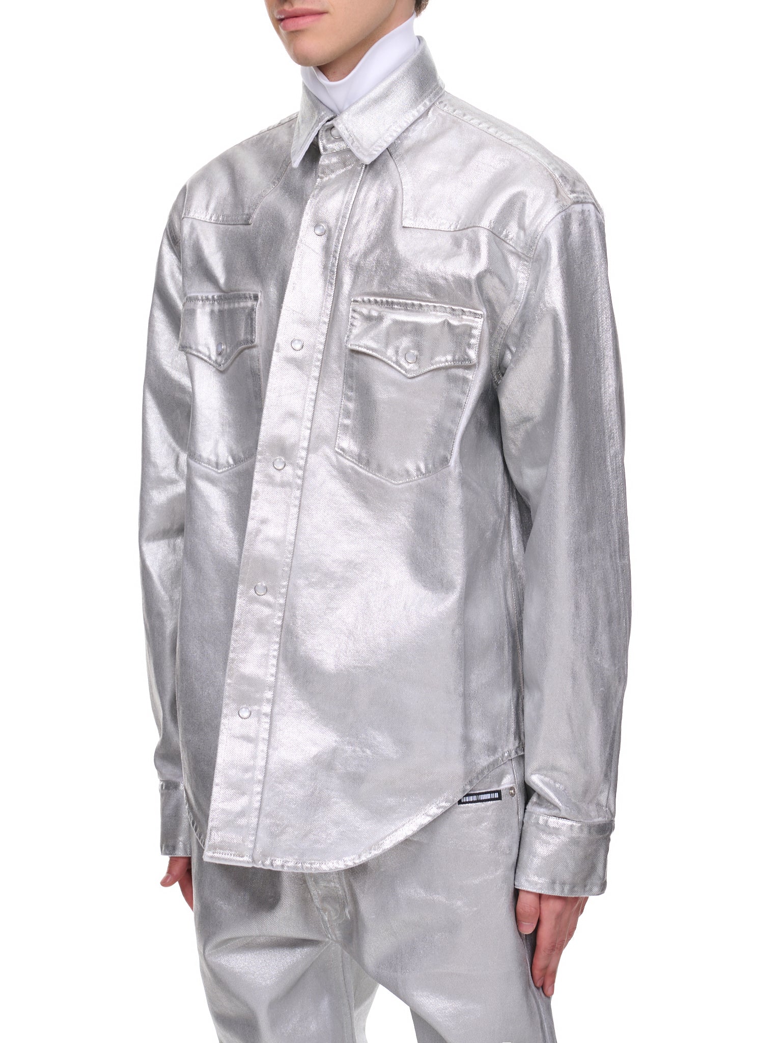 Metallic Denim Shirt (VL14SH600M-METALLIC)