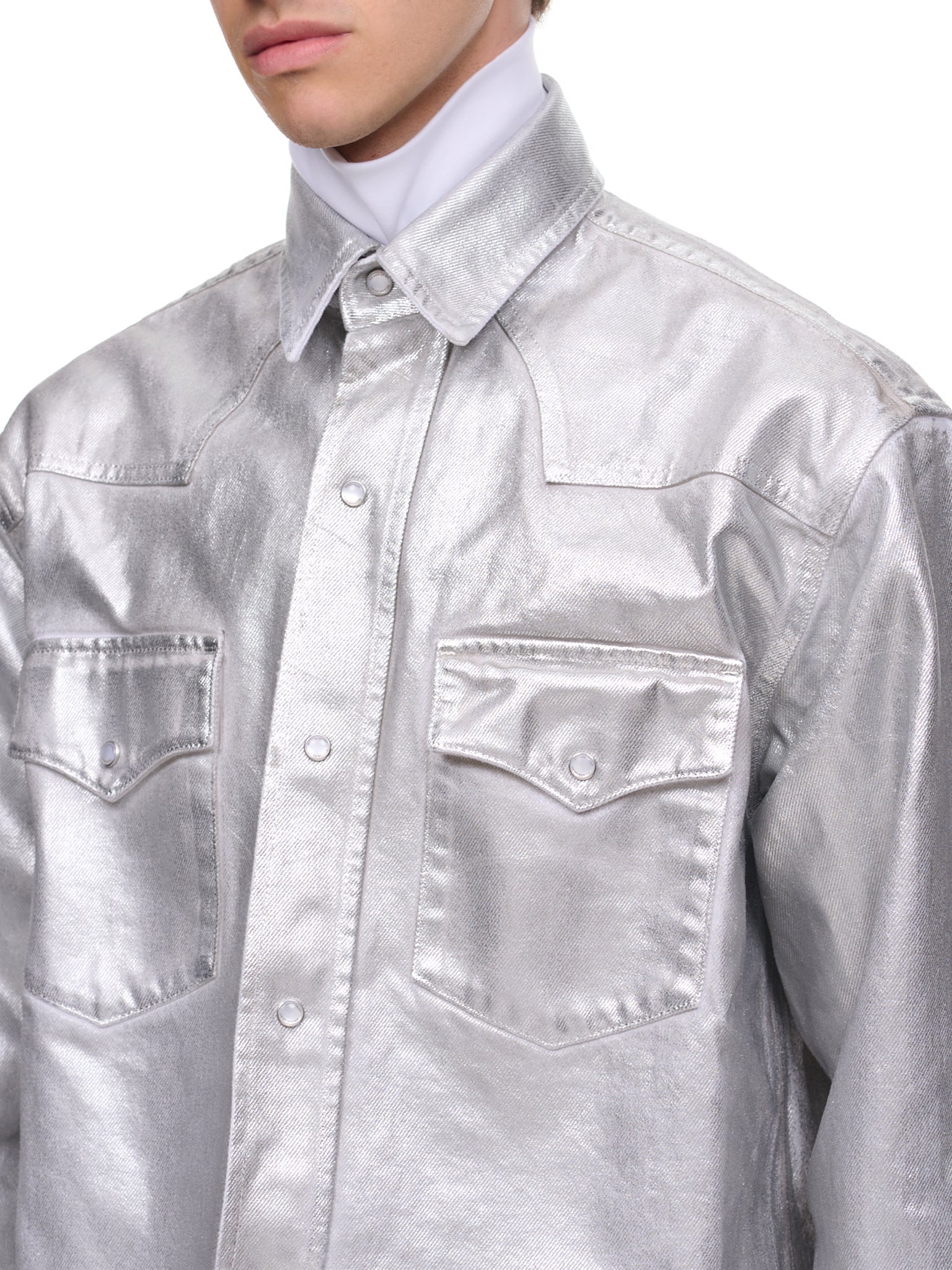 Metallic Denim Shirt (VL14SH600M-METALLIC)