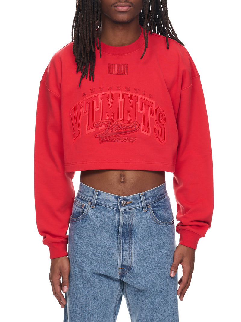College Cropped Sweater (VL16CW120R-RED)
