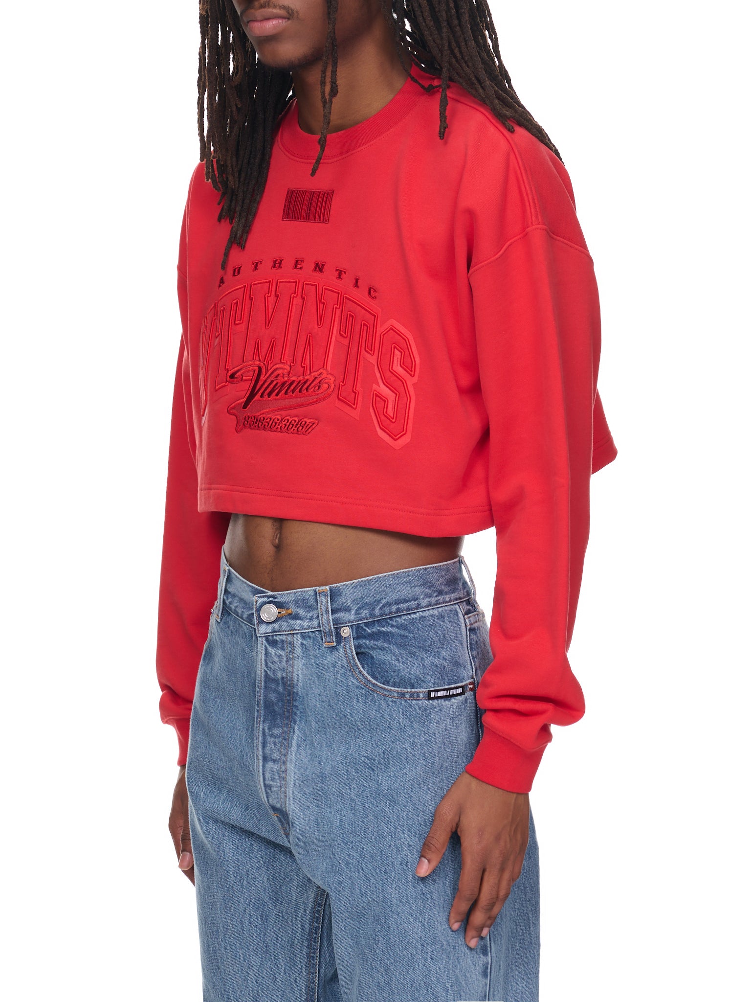 College Cropped Sweater (VL16CW120R-RED)