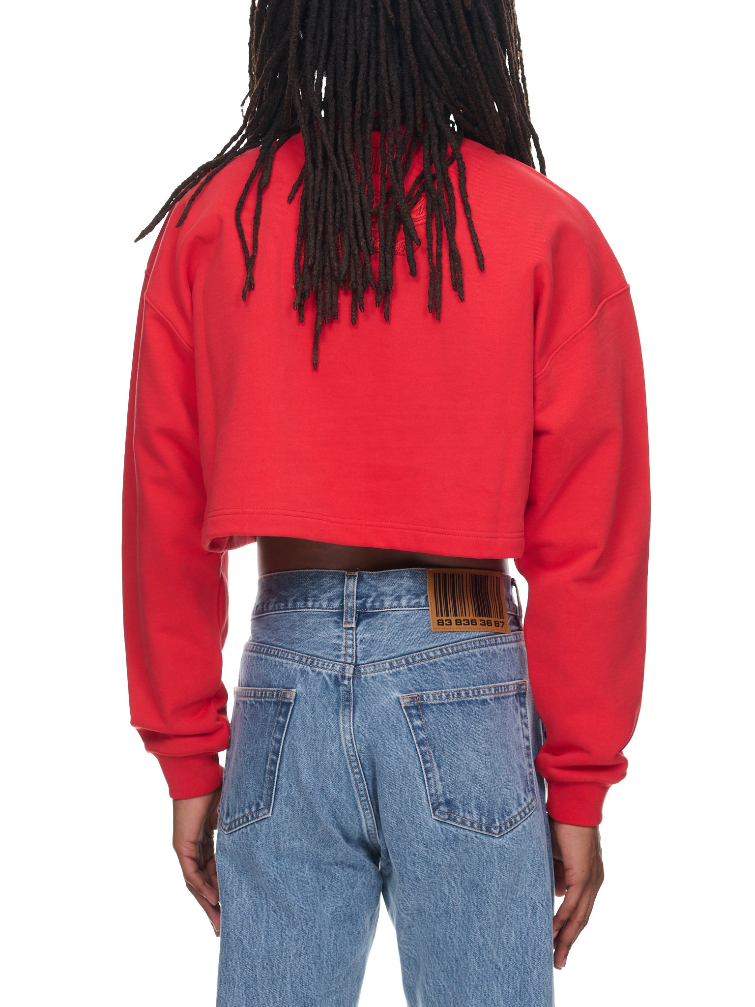 College Cropped Sweater (VL16CW120R-RED)