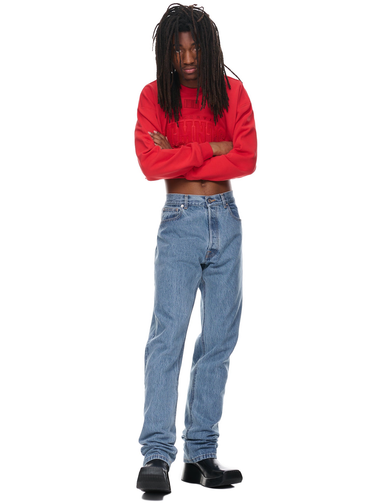 College Cropped Sweater (VL16CW120R-RED)