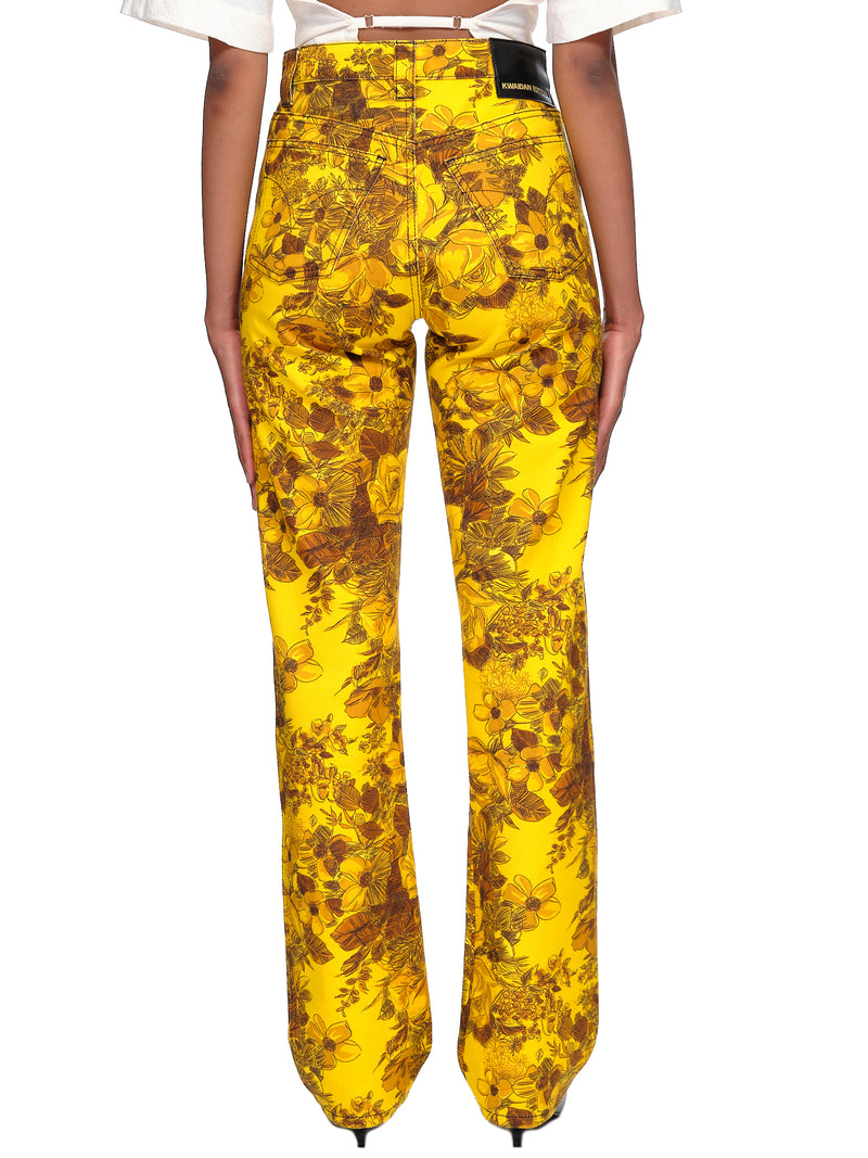 Kwaidan Editions Flower Print Jeans | H.Lorenzo - back
