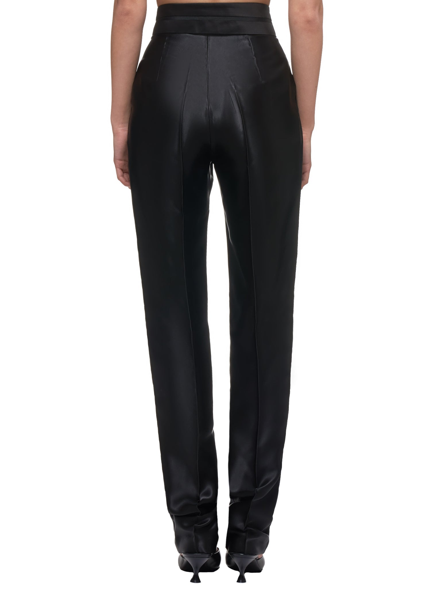 Lustrous Tuxedo Trouser (W010-BLACK)