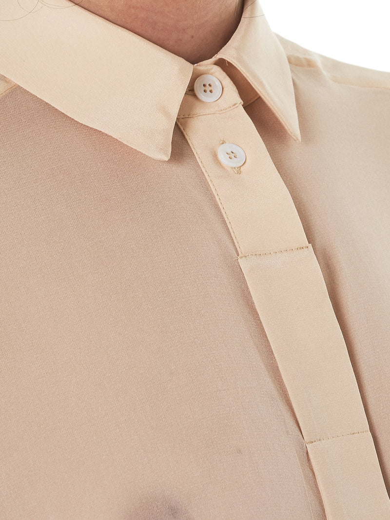 Draped Silk Top (W22-376-140-NUDE)