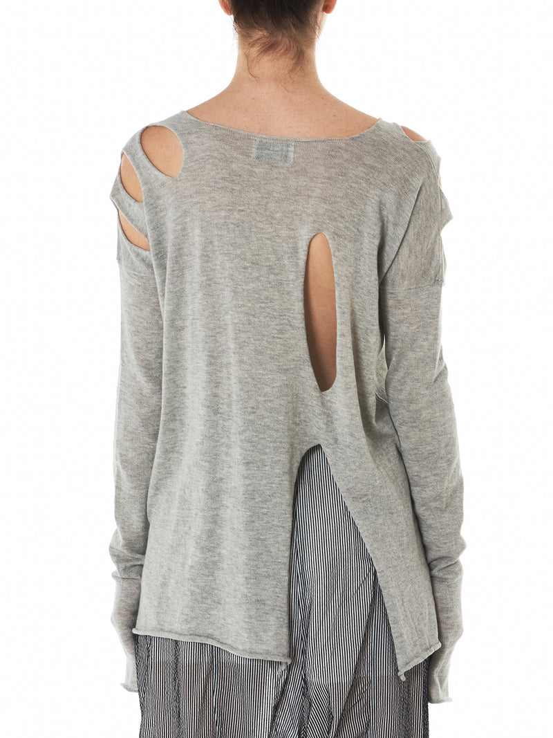 Lost & Found Slashed Sweater - Hlorenzo Back