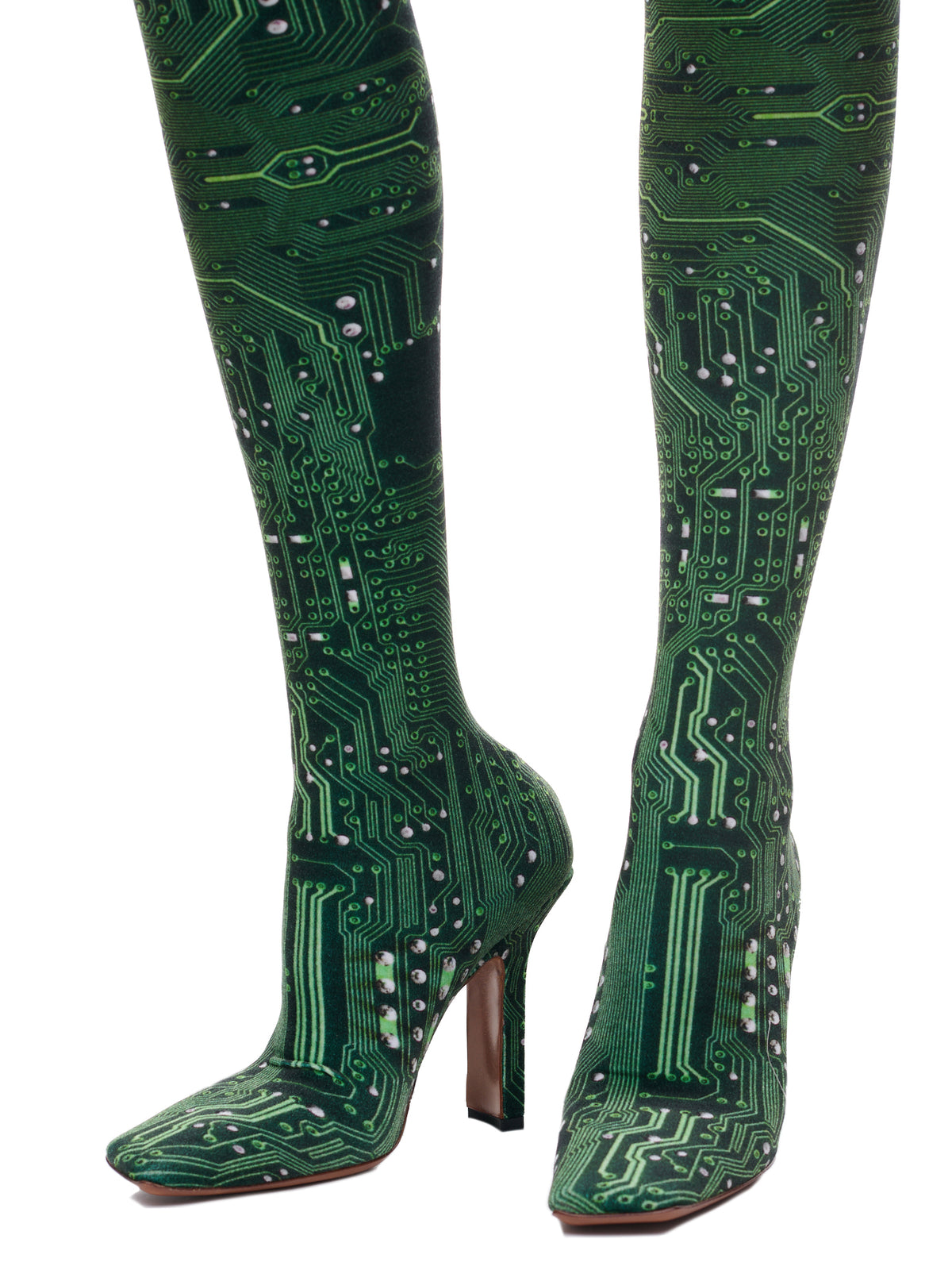 Velvet Cyber High Boomerang Sock Boots (WA53HE100Y-CYBER)