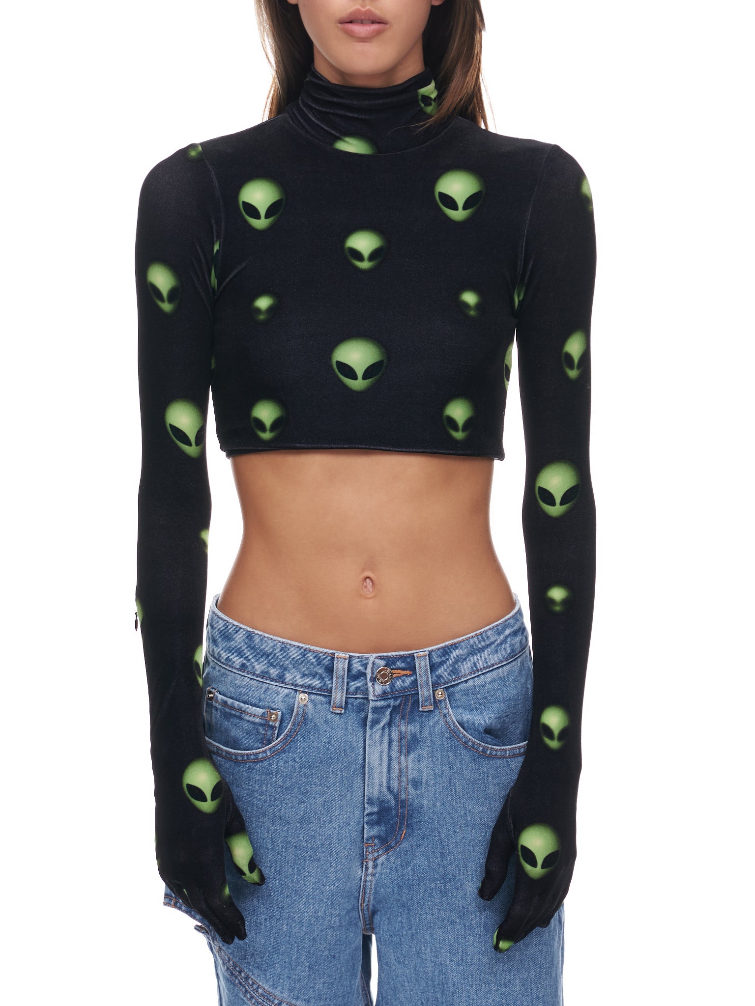 Extraterrestrial Gloved Top (WA53TO100E-ET-GREEN)