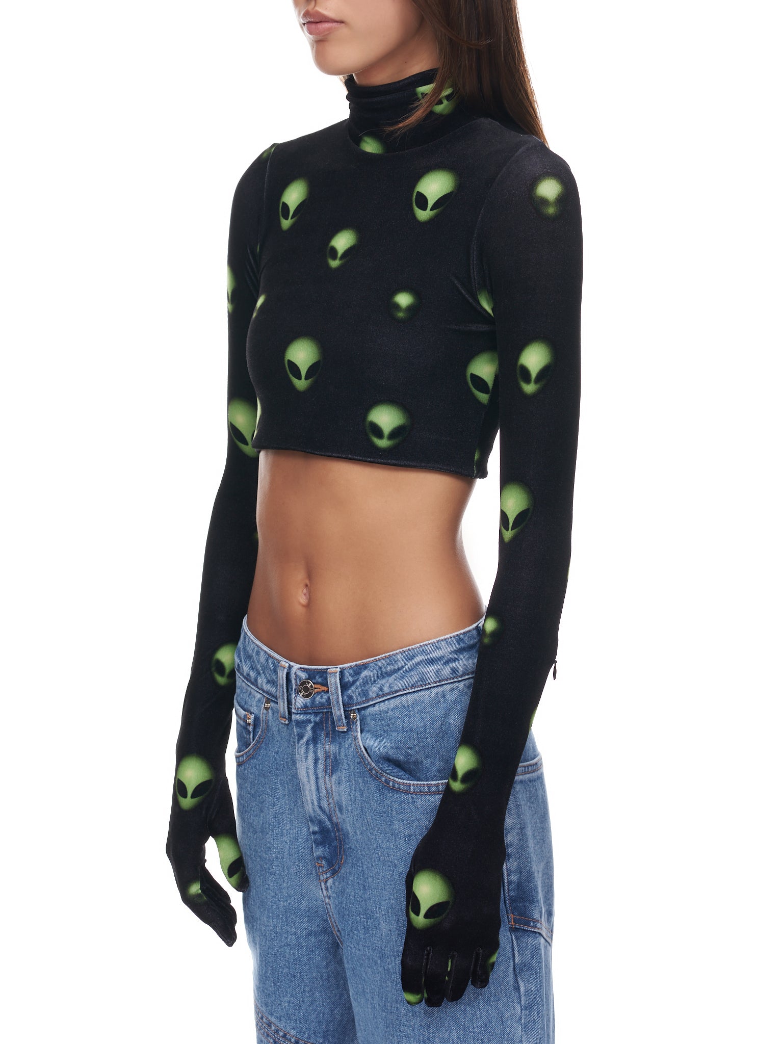 Extraterrestrial Gloved Top (WA53TO100E-ET-GREEN)