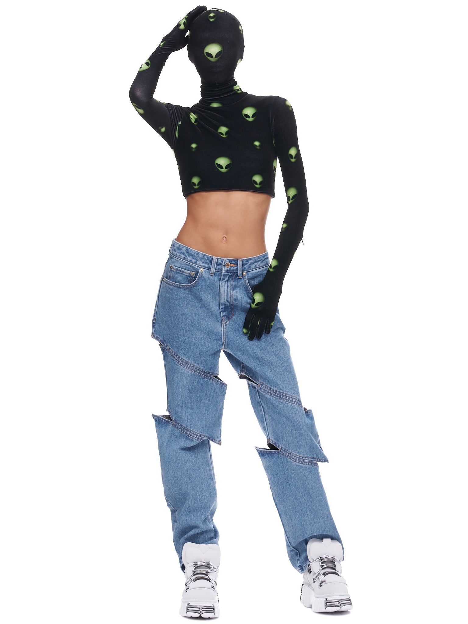 Extraterrestrial Gloved Top (WA53TO100E-ET-GREEN)