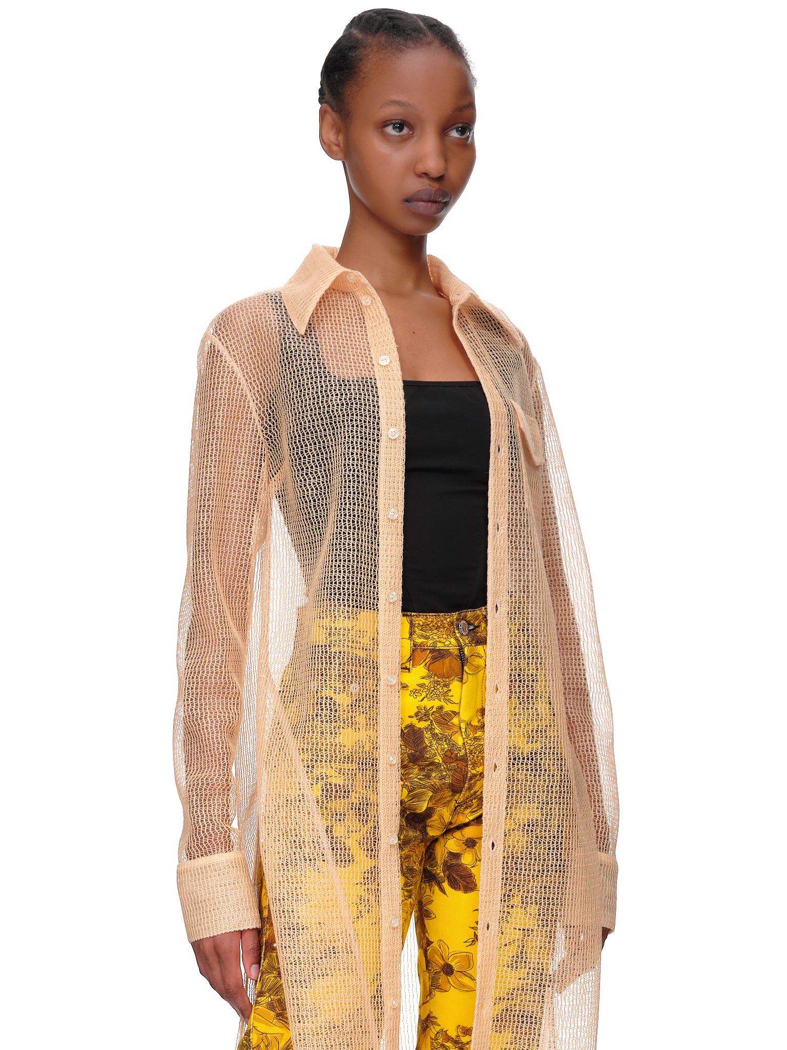 Kwaidan Editions Mesh Shirt Dress | H.Lorenzo - detail 1