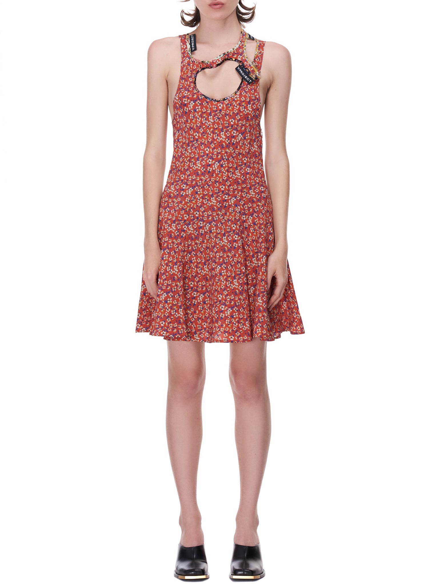 Y/Project Floral Multi-Neck Dress | H. Lorenzo - front