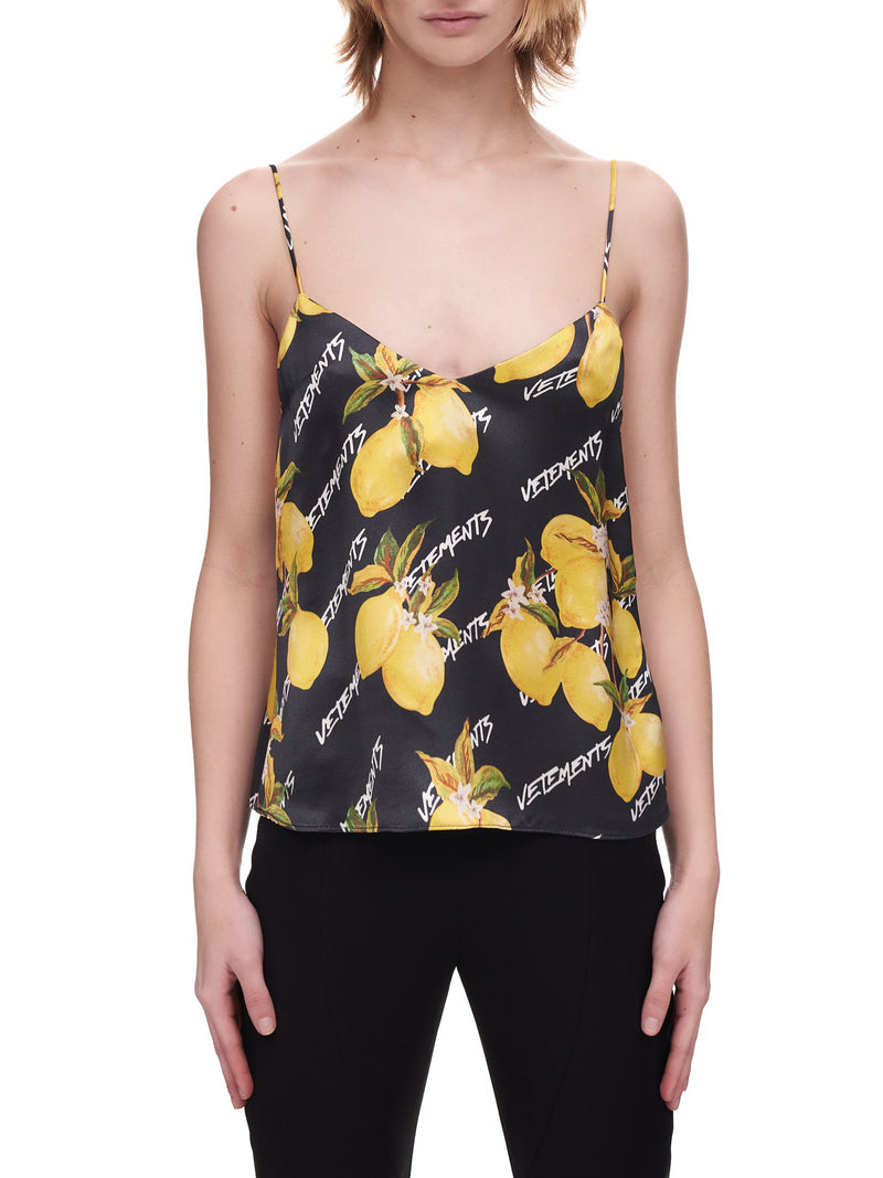 Vetements Lemon Monogram Slip Top | H. Lorenzo - front