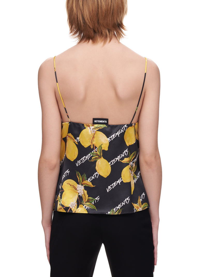 Vetements Lemon Monogram Slip Top | H. Lorenzo - back