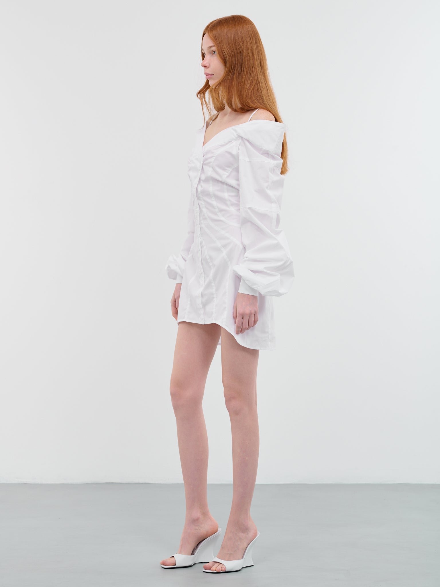 Off-shoulder Shirt Dress - Main Image