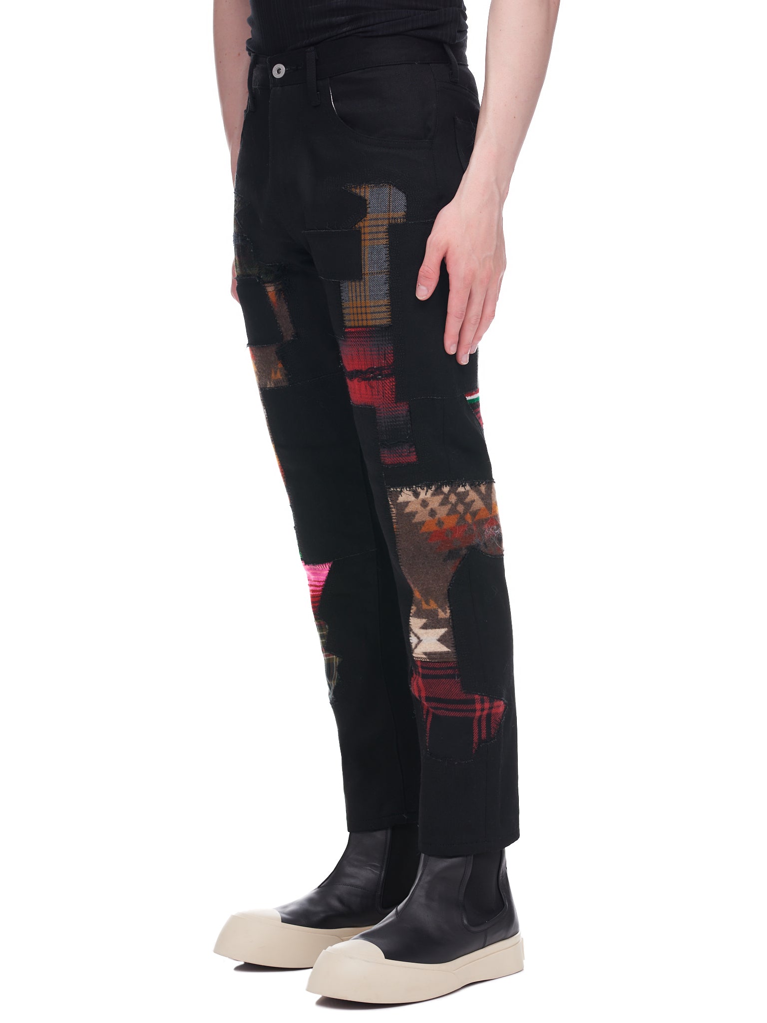 Patchwork Jeans (WJ-P012-051-BLACK-MIX)