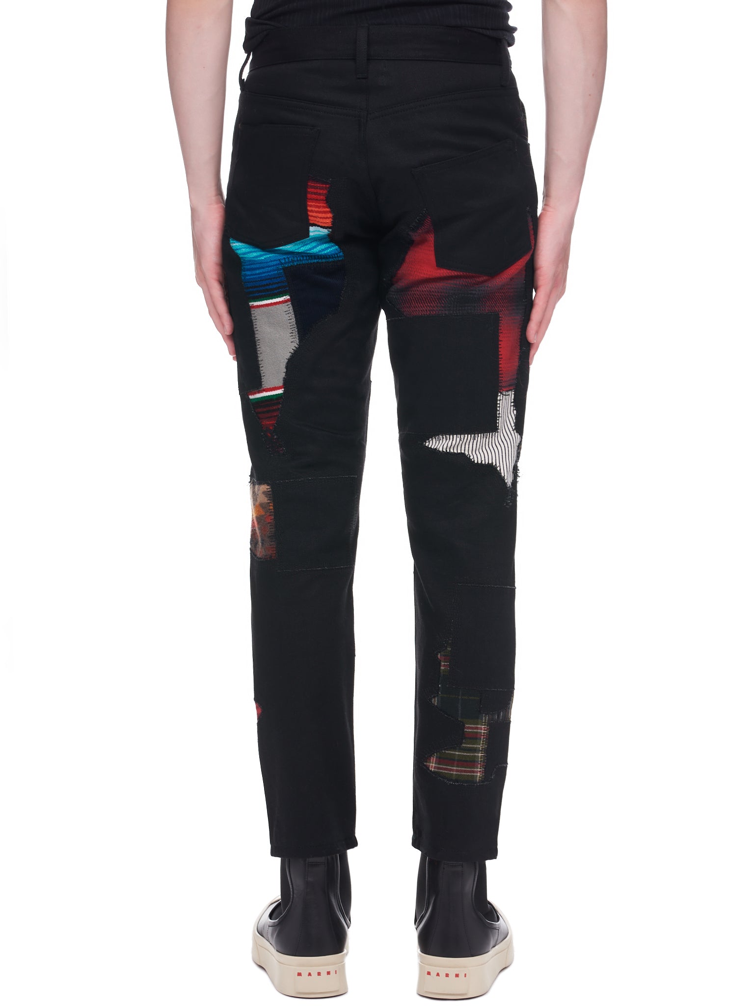 Patchwork Jeans (WJ-P012-051-BLACK-MIX)