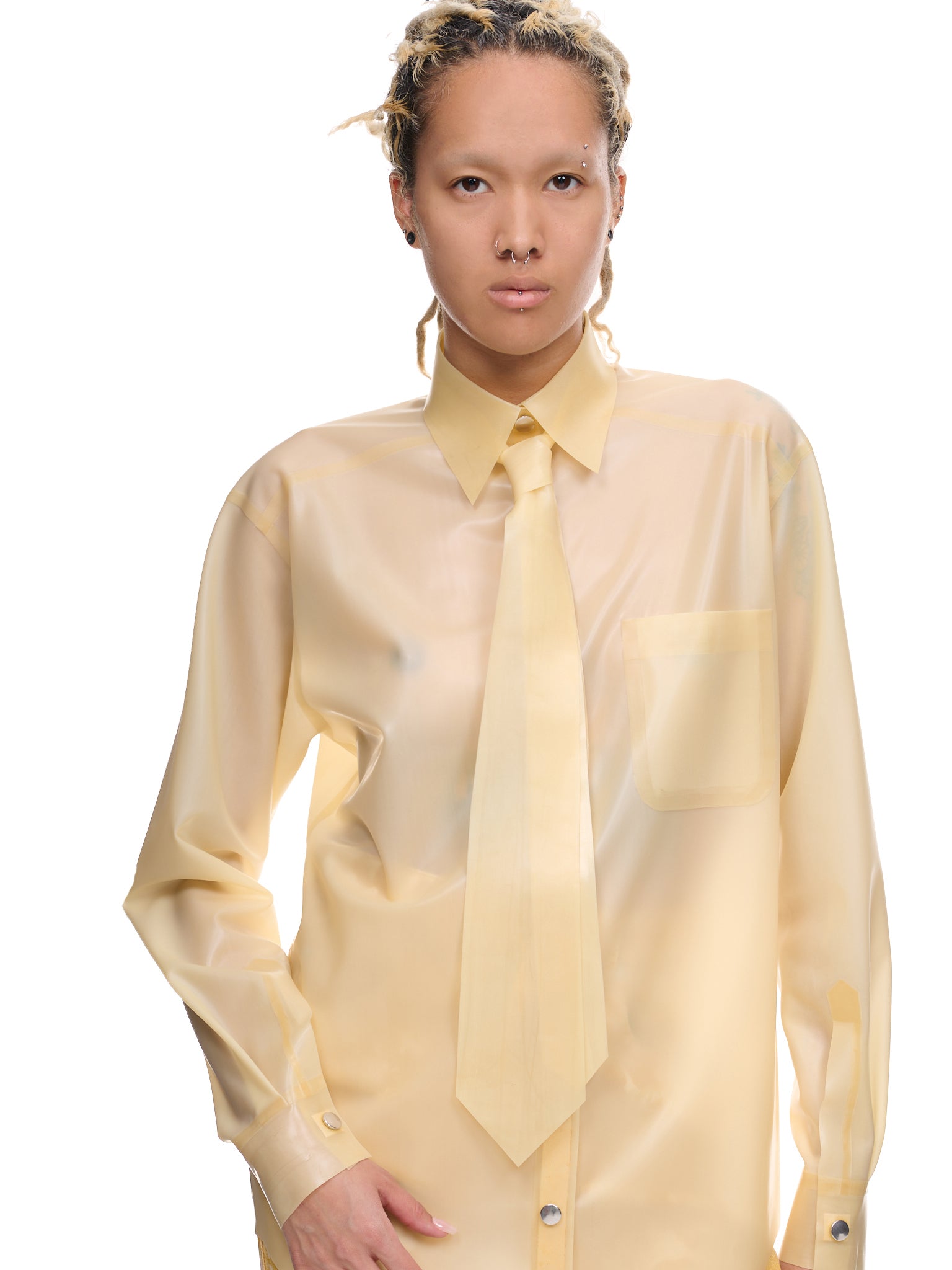 Latex 70's Tie Shirt (WT119LX-LA-NATURAL)