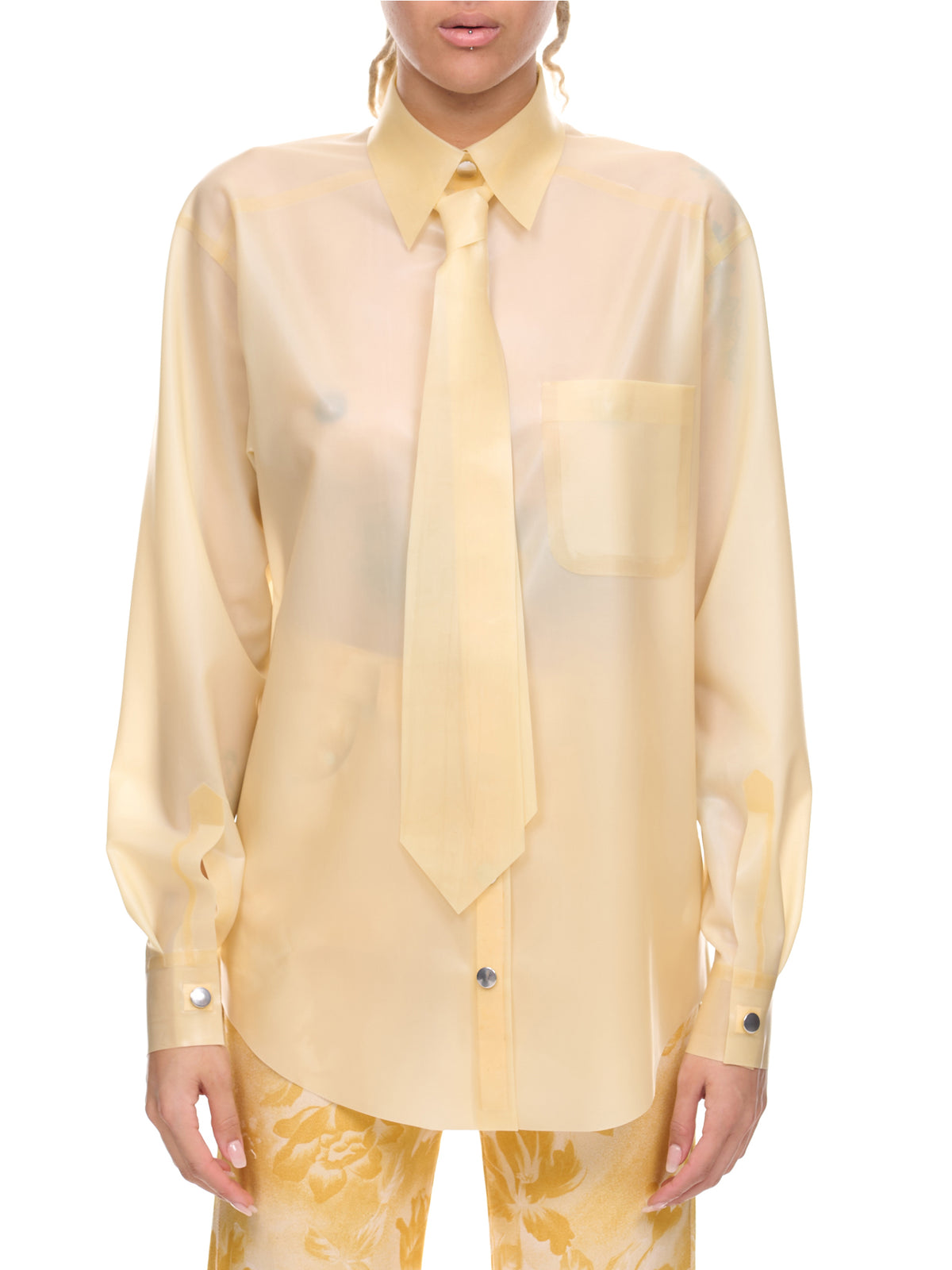 Latex 70's Tie Shirt (WT119LX-LA-NATURAL)