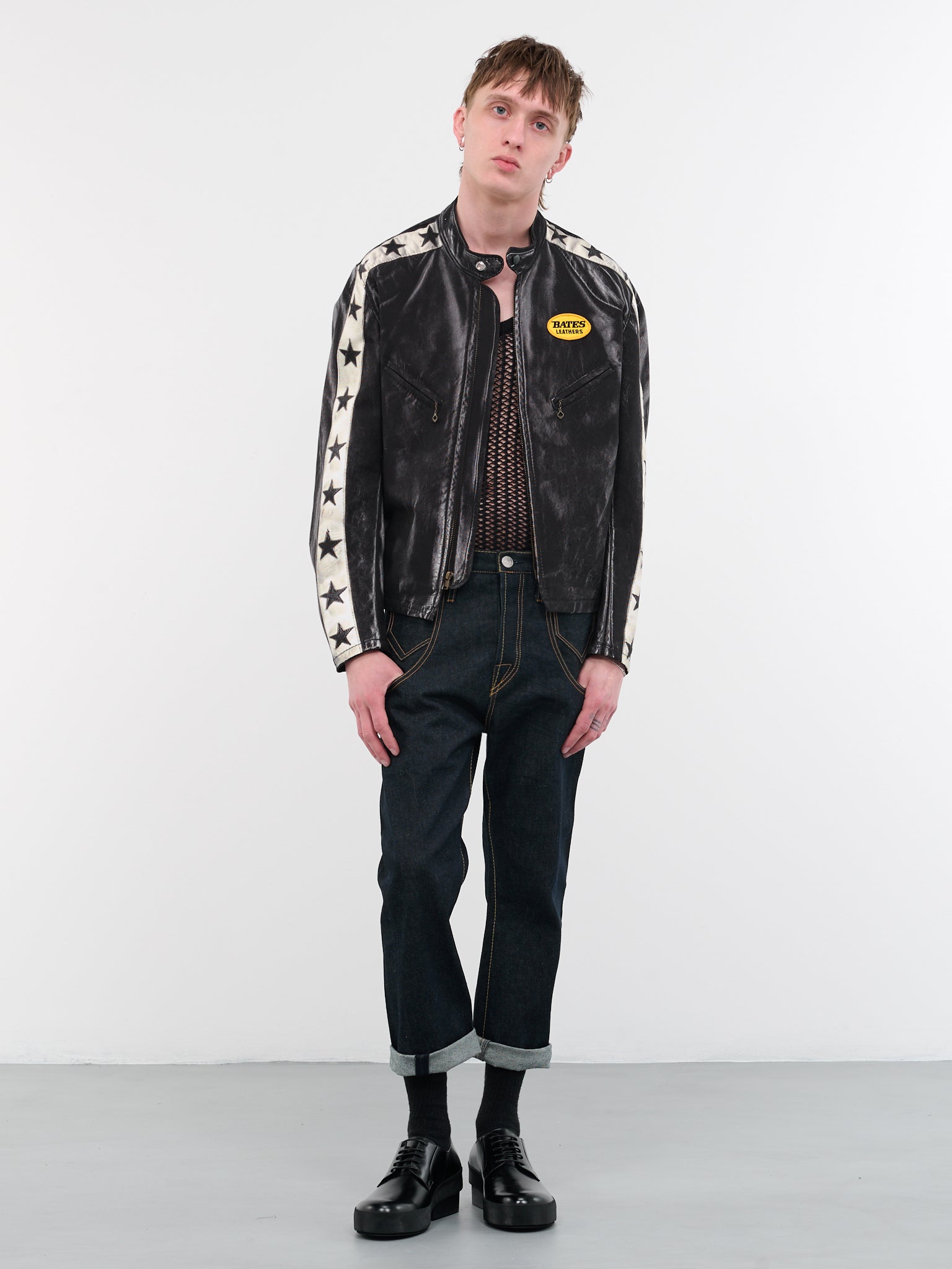 Basquiat Levi's Jeans (WK-P208-051-INDIGO-WHITE-BROWN)