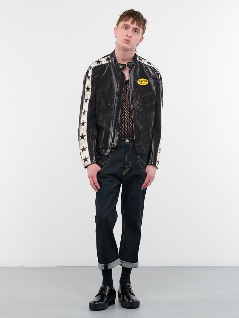 Basquiat Levi's Jeans (WK-P208-051-INDIGO-WHITE-BROWN)