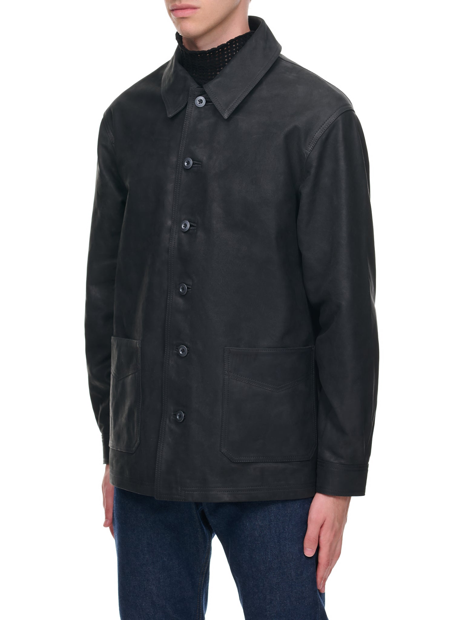 WRKM Horse Leather Jacket (WRKM-HORSE-CULATTA-FG-BLACK)