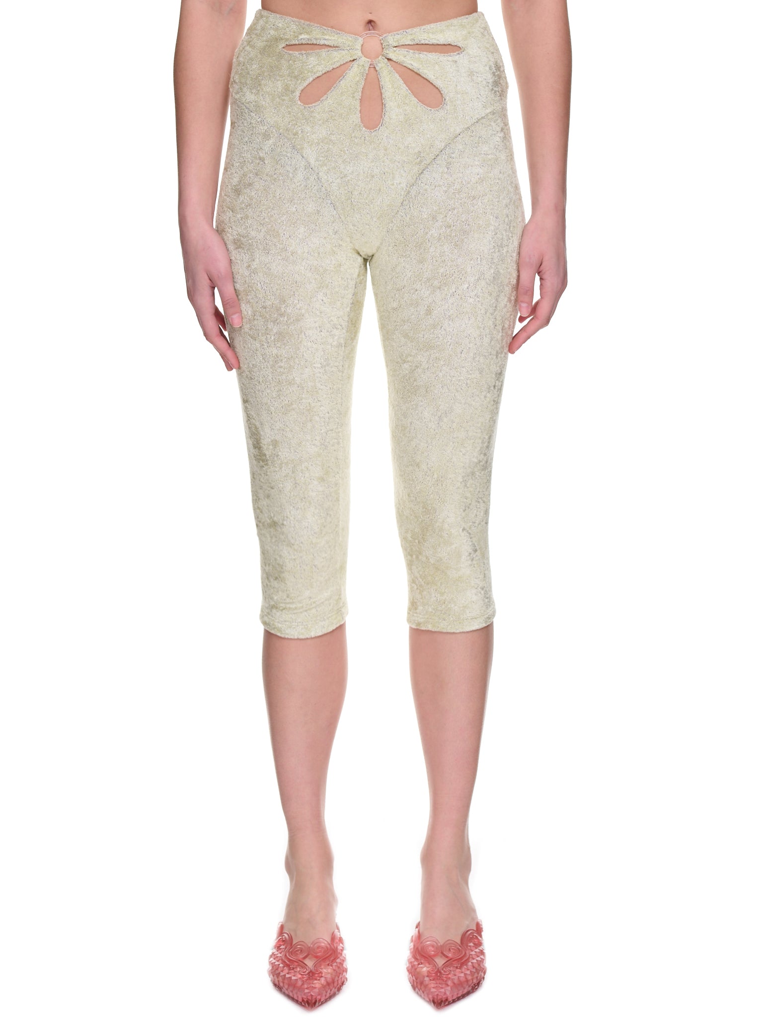 Flower Capri Pants (XX6404-LICHEN)