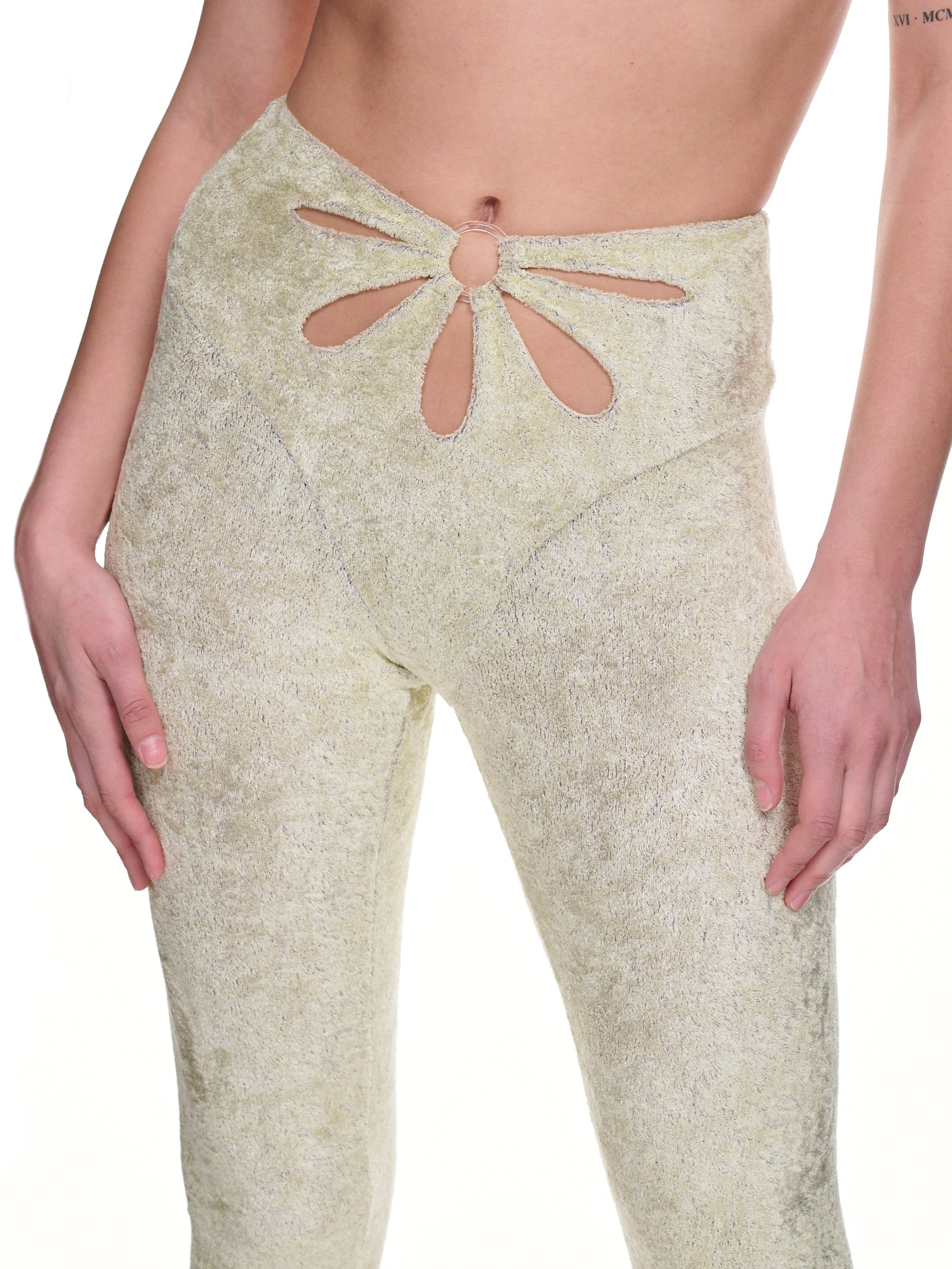 Flower Capri Pants (XX6404-LICHEN)