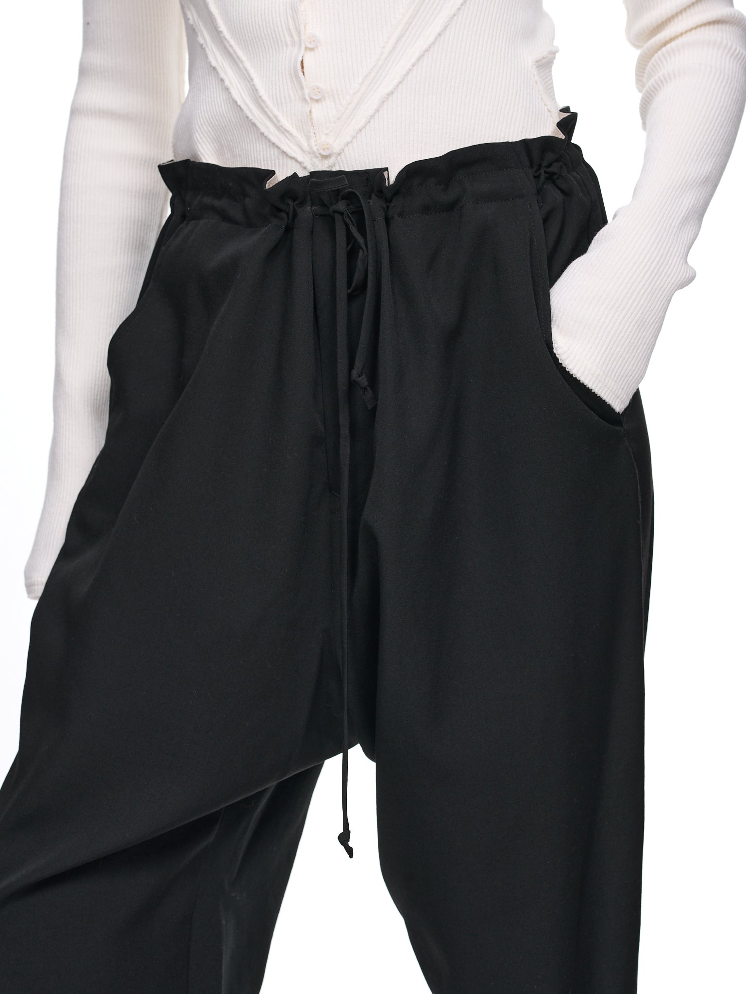 Layered Tulle Trousers (YI-P03-100-BLACK)