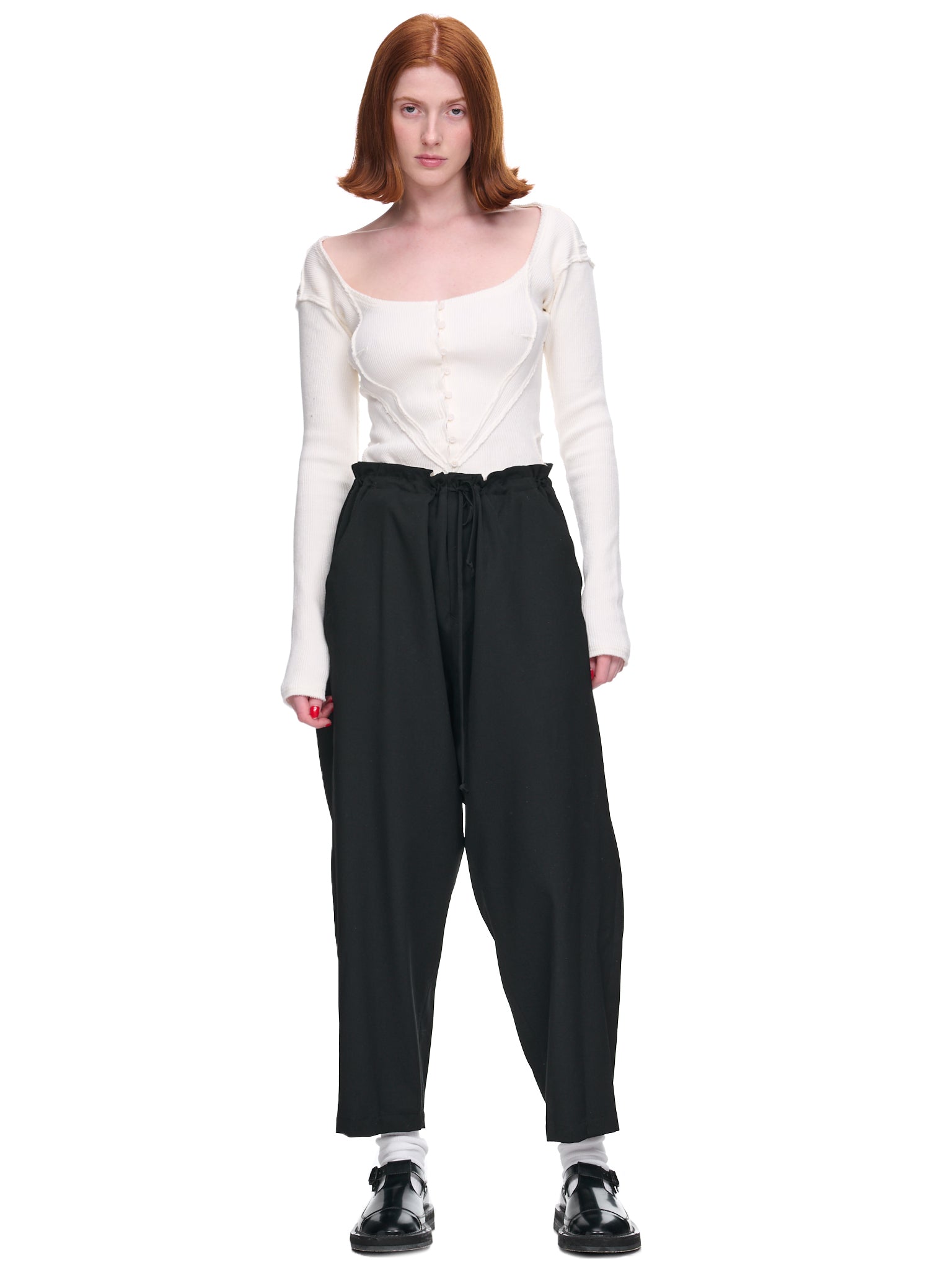 Layered Tulle Trousers (YI-P03-100-BLACK)
