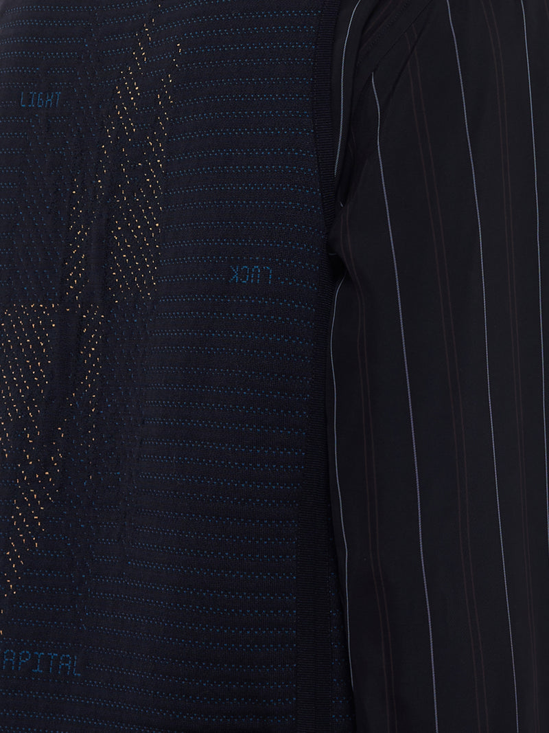 Nylon Knitted Vest (K2009SJ026-BLACK)