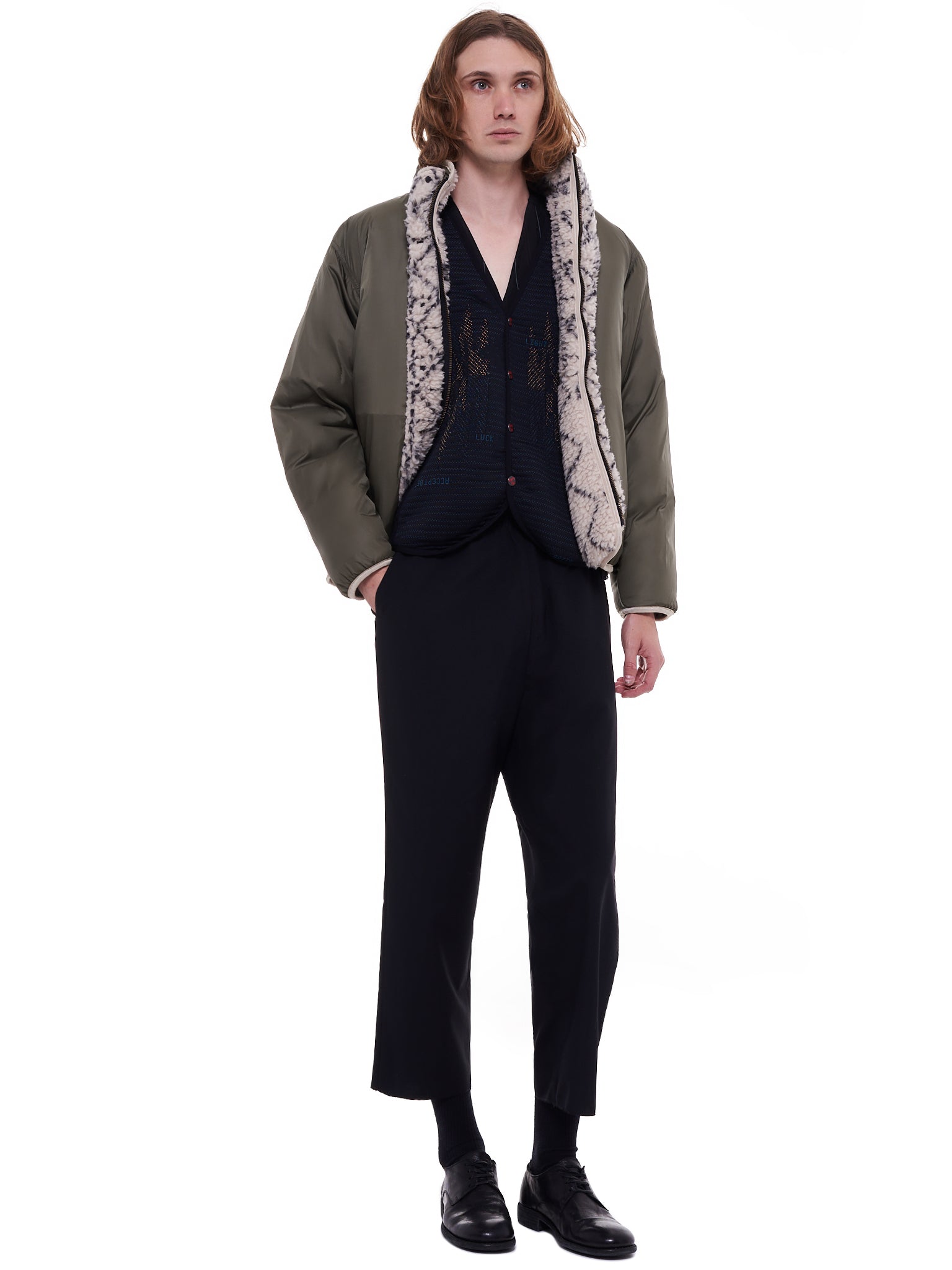 Nylon Knitted Vest (K2009SJ026-BLACK)